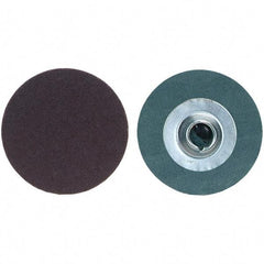 Merit Abrasives - 1-1/2" Disc Diam, 80 Grit, Aluminum Oxide Quick Change Disc - Type S Attaching System, Coated, Medium Grade, 30,000 RPM, R228 Series - Caliber Tooling