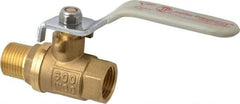 Value Collection - 3/8" Pipe, Full Port, Brass Full Port Ball Valve - Inline - Two Way Flow, MNPT x FNPT Ends, Lever Handle, 600 WOG, 150 WSP - Caliber Tooling