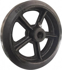 Value Collection - 8 Inch Diameter x 2 Inch Wide, Mold-On Rubber Caster Wheel - 600 Lb. Capacity, 1/2 Inch Axle Diameter, Roller Bearing - Caliber Tooling