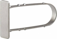 ECONOCO - 3/4" Wide, Open Shelving Accessory/Component - Steel, Satin Chrome Finish, 2" Long, Use with 1/2" x 1-1/2" Rectangular Tubing - Caliber Tooling