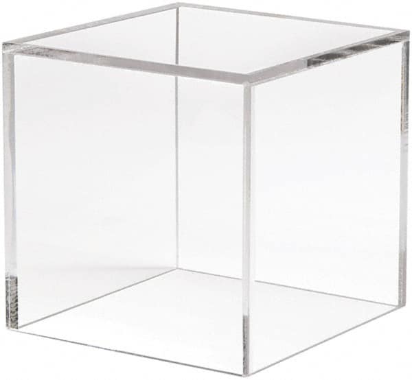 ECONOCO - 6" High x 6" Wide x 6" Deep, Display Cube Plastic Shelving - Clear - Caliber Tooling