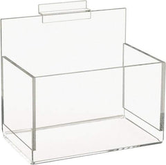 ECONOCO - 5" Deep, Clear Acrylic Slatwall Bin - 7" High x 8" Wide x 5" Long - Caliber Tooling