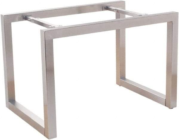 ECONOCO - 36" Long x 24" Wide x 24" High Stationary Display Table Frame - Satin Chrome, Steel Frame - Caliber Tooling