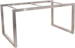 ECONOCO - 60" Long x 36" Wide x 30" High Stationary Display Table Frame - Satin Chrome, Steel Frame - Caliber Tooling