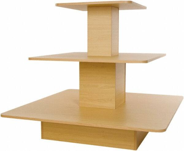 ECONOCO - 48" Long x 48" Wide x 42" High Stationary 3-Tier Table - Maple (Color), Melamine - Caliber Tooling