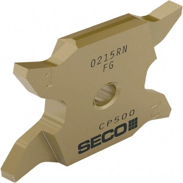 Seco - 2503015X4GKR Grade TGH1050, 0.12" Cutting Width Carbide Grooving Insert - 0.256" Max Depth of Cut, Right Hand, 0.15mm Corner Radius - Caliber Tooling