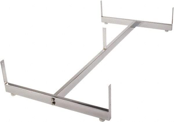 ECONOCO - 24-1/2" Wide, Open Shelving Accessory/Component - Steel, Chrome Finish, 49-1/2" Long, Use with Grid Panels - Caliber Tooling