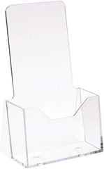 ECONOCO - 4" Wide x 9" High, 1 Compartment, Acrylic Literature Holder - Clear, 3-1/8" Compartment Width x 1-5/8" Compartment Depth x 3-1/8" Compartment Height - Caliber Tooling