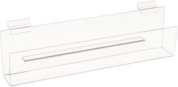 ECONOCO - 16" Wide x 2" Deep x 4" High, Acrylic Greeting Card Shelf - Clear - Caliber Tooling