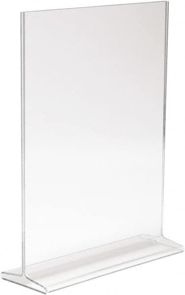 ECONOCO - 8-1/2 Inch Wide x 11 Inch High Sign Compatibility, Acrylic Round Frame Counter Top Sign Holder - Clear, 11 Inch Holder Height, Holds 1 Sign - Caliber Tooling