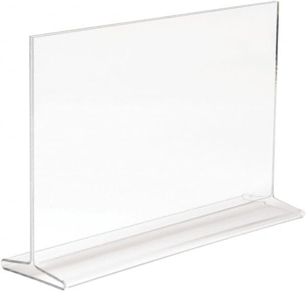 ECONOCO - 11 Inch Wide x 7 Inch High Sign Compatibility, Acrylic Round Frame Counter Top Sign Holder - Clear, 7 Inch Holder Height, Holds 1 Sign - Caliber Tooling