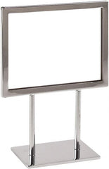 ECONOCO - 7 Inch Wide x 5-1/2 Inch High Sign Compatibility, Steel Square Frame Sign Holder - Chrome, 5-1/2 Inch Holder Height, Holds 1 Sign - Caliber Tooling