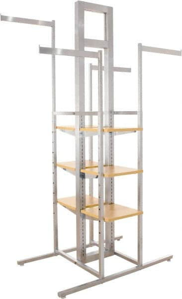 ECONOCO - 8 Shelf, 4-Way Display Rack - 24" Wide x 72" High x 44" Deep - Caliber Tooling