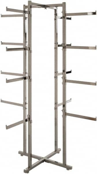 ECONOCO - Chrome Folding Display Rack Tower - 19-1/2" Wide x 61" High - Caliber Tooling