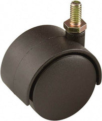 ECONOCO - 2" Diam Stem Mount Dual Swivel Caster - Plastic, 70 Lb Capacity, 5/16 x 5/8" Threaded Stem - Caliber Tooling