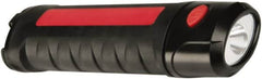 Ability One - LED Bulb, Jobsite Flashlight - Black, Red Plastic Body, Integrated Batteries - Caliber Tooling