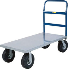 Little Giant - 1,200 Lb Capacity Steel Cushion Load Platform Truck - Steel Deck, 30" OAW, 60" Platform Length - Caliber Tooling