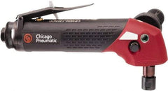 Chicago Pneumatic - 1/4" Collet, Angle Handle, Straight Air Die Grinder - 12,000 RPM, Rear Exhaust, 6 CFM, 2.3 hp, 90 psi, 3/8" Inlet - Caliber Tooling