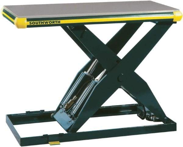 Southworth - 4,000 Lb Capacity Hydraulic Scissor Lift Table - 6-3/4" to 42-3/4" Lift Height, 48" Platform Length x 24" Platform Width - Caliber Tooling