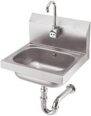 Krowne - 10" Long x 14" Wide Inside, 1 Compartment, Grade 304 Stainless Steel Hand Sink with Electronic Faucet - 20 Gauge, 15" Long x 16" Wide x 14" High Outside, 6" Deep - Caliber Tooling