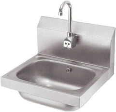 Krowne - 10" Long x 14" Wide Inside, 1 Compartment, Grade 304 Stainless Steel Hand Sink with Electronic Faucet - 20 Gauge, 15" Long x 16" Wide x 14" High Outside, 6" Deep - Caliber Tooling