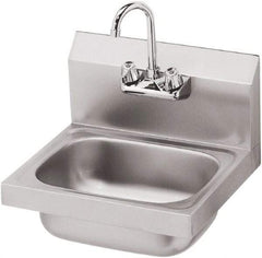 Krowne - 14" Long x 10" Wide Inside, 1 Compartment, Grade 304 Stainless Steel Hand Sink - 20 Gauge, 15" Long x 16" Wide x 6" High Outside, 6" Deep - Caliber Tooling