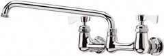 Krowne - Wall Mount, Low Arc Service Sink Faucet - Two Handle, Color Coded, Blade Handle, Swing Spout and Nozzle, No Drain - Caliber Tooling