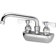 Krowne - Wall Mount, Low Arc Service Sink Faucet - Two Handle, Color Coded, Blade Handle, Swing Spout and Nozzle, No Drain - Caliber Tooling