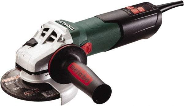 Metabo - 5" Wheel Diam, 2,800 to 9,600 RPM, Corded Angle & Disc Grinder - 5/8-11 Spindle, 120 Volts, 13.5 Amps - Caliber Tooling