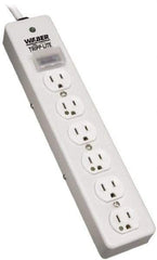 Tripp-Lite - 6 Outlets, 120 VAC15 Amps, 6' Cord, Power Outlet Strip - Floor, Keyhole Mount, 5-15 NEMA Configuration, 2-1/2" Strip - Caliber Tooling