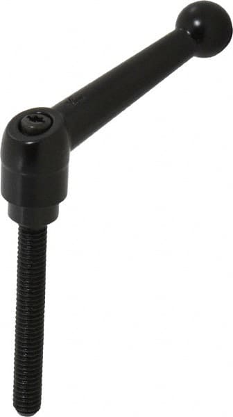 KIPP - 5/16-18, 0.71" Hub Diam, Zinc Die Cast (Steel Components) Threaded Stud Adjustable Clamping Lever - 2.36" Stud Length, 2.87" OAL, 1.79" High - Caliber Tooling