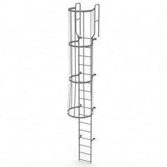 TRI-ARC - Rolling & Wall Mounted Ladders & Platforms Type: Fixed Ladder Style: Safety Cage - Caliber Tooling