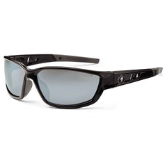 Kvasir Silver Mirror Lens Black Safety Glasses - Caliber Tooling