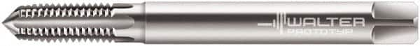 Walter-Prototyp - M10x1.50 Metric 6H 5 Flute Bright Finish Powdered Metal Straight Flute Machine Tap - Plug, Right Hand Thread, 100mm OAL, 30mm Thread Length, Oversize - Exact Industrial Supply