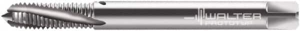 Walter-Prototyp - M3x0.50 Metric Special (MJ) 3 Flute 4H Modified Bottoming Spiral Flute Tap - Powdered Metal, Bright Finish, 56mm OAL, Right Hand Flute, Right Hand Thread, Series 2041014 - Caliber Tooling