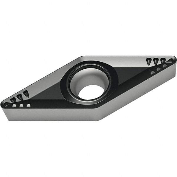 Walter - VCMT331 RP4 Grade WPP10S Carbide Turning Insert - TiCN/Al2O3/TiN Finish, 35° Diamond, 3/8" Inscr Circle, 3/16" Thick, 1/64" Corner Radius - Caliber Tooling