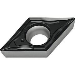 Walter - DCMT32.52 FP4 Grade WPP20S Carbide Turning Insert - TiCN/Al2O3/TiN Finish, 55° Diamond, 3/8" Inscr Circle, 5/32" Thick, 1/32" Corner Radius - Caliber Tooling