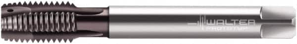 Walter-Prototyp - M10x1.00 Metric Fine, 3 Flute, Hardlube Finish, Powdered Metal Spiral Point Tap - Plug Chamfer, Right Hand Thread, 90mm OAL, 20mm Thread Length, 7mm Shank Diam, 6HX Class of Fit, Series EP2126342 - Exact Industrial Supply