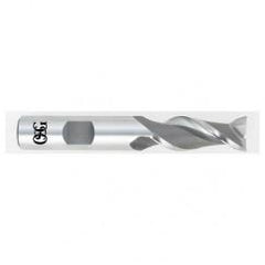 2 Dia. x 4-1/2 Overall Length 2-Flute Square End HSS-CO SE End Mill-Round Shank-Center Cutting-Uncoated - Caliber Tooling