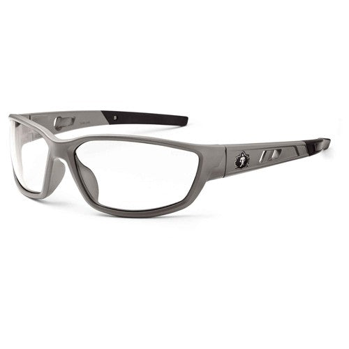 Kvasir Clear Lens Matte Gray Safety Glasses - Caliber Tooling