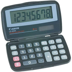 Canon - 8-Digit LCD 8 Function Handheld Calculator - 4-3/8 x 2-3/4 Display Size, Black, Solar & Battery Powered - Caliber Tooling