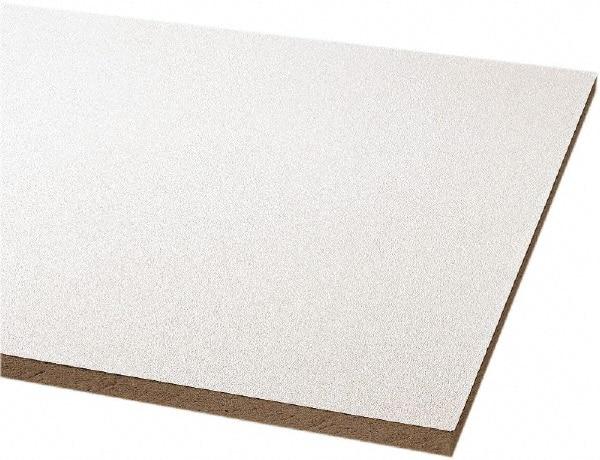 Armstrong World - 24" Long x 24" Wide, Wet-Formed Mineral Fiber Ceiling Tile - ASTM E1264 Specification, White - Caliber Tooling