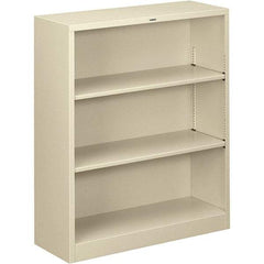 Hon - 3 Shelf, 41" High x 34-1/2" Wide Bookcase - 12-5/8" Deep, Steel, Putty - Caliber Tooling