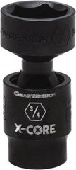 GearWrench - 3/8" Drive 7/16" Standard Universal Impact Socket - 6 Points, 2-2/11" OAL - Caliber Tooling