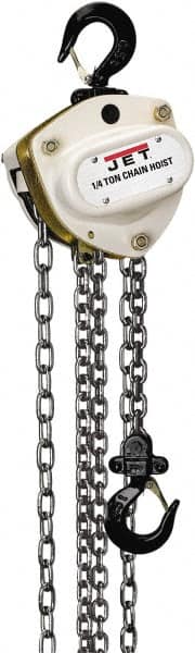 Jet - 1,100 Lb Lifting Capacity, 20' Lift Height, Hand Hoist - Made from Chain - Caliber Tooling