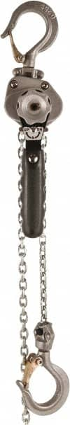 Jet - 550 Lb Lifting Capacity, 15' Lift Height, Lever Hoist - Made from Chain - Caliber Tooling