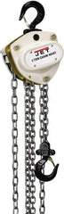 Jet - 11,000 Lb Lifting Capacity, 20' Lift Height, Hand Hoist - Made from Chain, 178' Overhaul to Lift 1' - Caliber Tooling