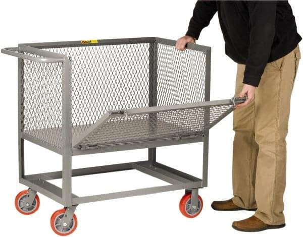 Little Giant - 2,000 Lb Capacity Steel Raised Deck Box Truck - Steel Deck, 24" OAW, 48" Platform Length x 20" Platform Height, Polyurethane Casters - Caliber Tooling