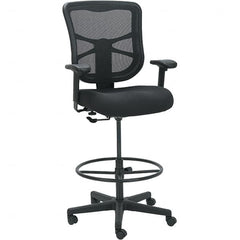 ALERA - 51-5/8" High Stool - 25.63" Wide x 26" Deep, Fabric Mesh Seat, Black - Caliber Tooling