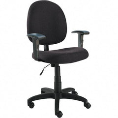 ALERA - 41-1/8" High Adjustable Chair - 25-1/4" Wide x 25-1/4" Deep, 100% Acrylic Fabric Seat, Black - Caliber Tooling